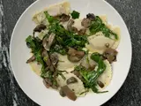 Mezzelune di Abbacchio Rucula e Funghi