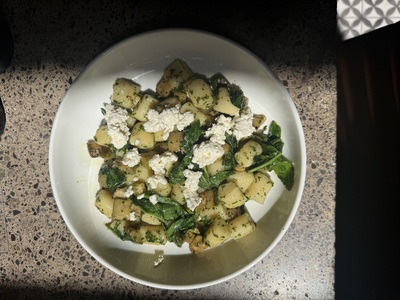 Gnocchi de papa con queso de cabra