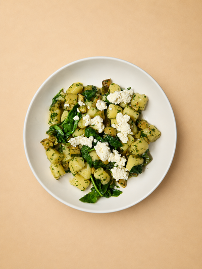 Gnocchi de papa con queso de cabra