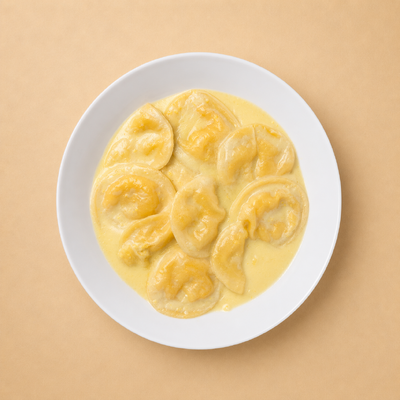 Ravioli di Zucca e Formaggio di Capra Panna e Parmiggiano