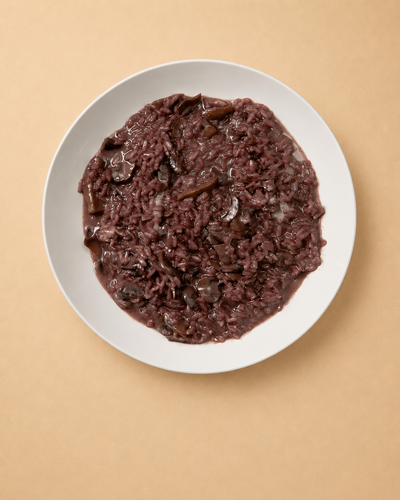 Risotto Vino Rosso e Funghi