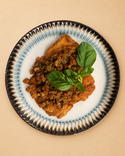 Milanesa de pollo Rivoli